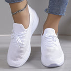 Damen Wildleder Plateau-Sneaker mit atmungsaktivem Schaft und innerem Keilabsatz