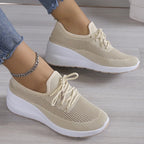 Damen Wildleder Plateau-Sneaker mit atmungsaktivem Schaft und innerem Keilabsatz