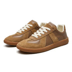 Męskie Retro Sneakersy z Grubą Podeszwą