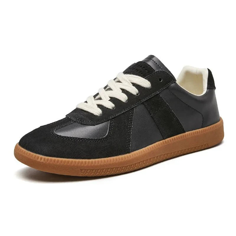 Męskie Retro Sneakersy z Grubą Podeszwą