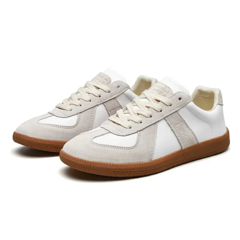 Męskie Retro Sneakersy z Grubą Podeszwą