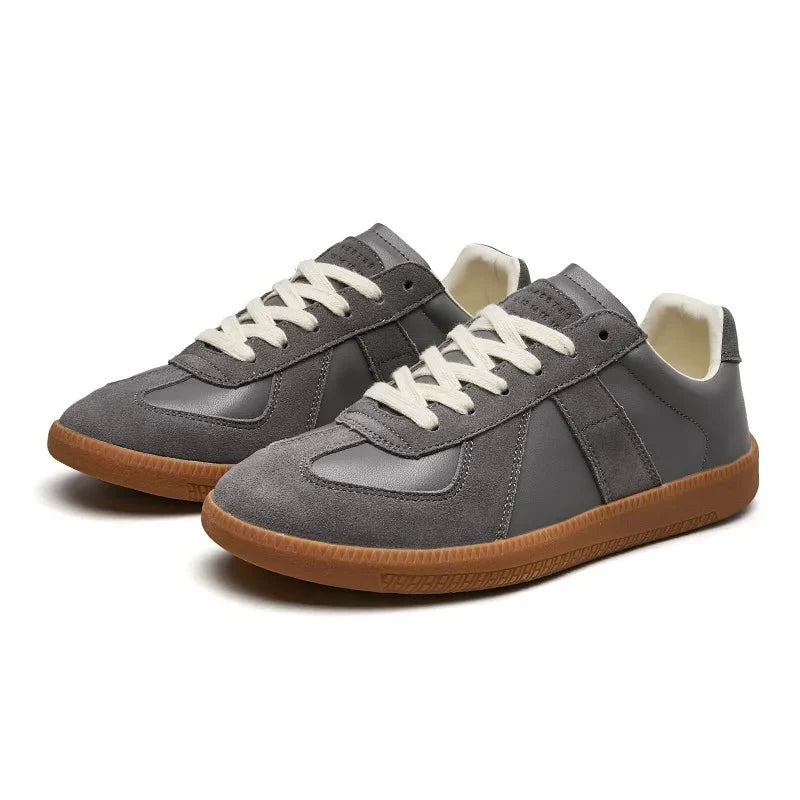 Męskie Retro Sneakersy z Grubą Podeszwą
