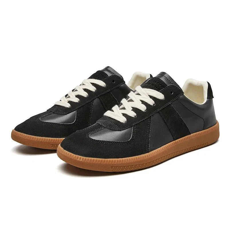 Męskie Retro Sneakersy z Grubą Podeszwą