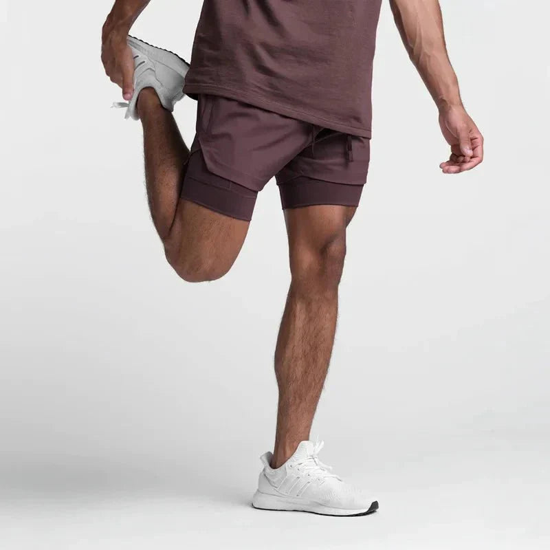 Męskie Slim Fit Szorty Sportowe z Elastyczną Talią