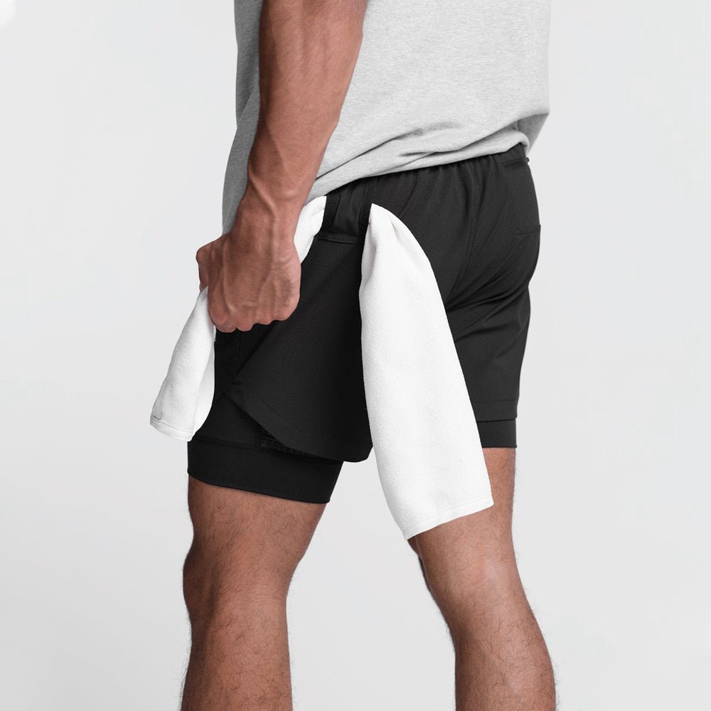 Męskie Slim Fit Szorty Sportowe z Elastyczną Talią