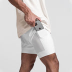 Męskie Slim Fit Szorty Sportowe z Elastyczną Talią