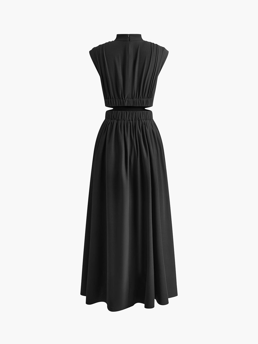 Elegantes Damen-Maxikleid mit Stehkragen-Ausschnitt