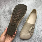 Damen flache Mokassins mit weichem Schaft und elastischer, rutschfester Sohle