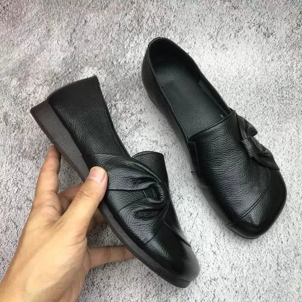 Damen flache Mokassins mit weichem Schaft und elastischer, rutschfester Sohle