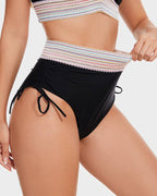 Damen zweiteiliges Bikini mit hohem Bund und formender Konstruktion