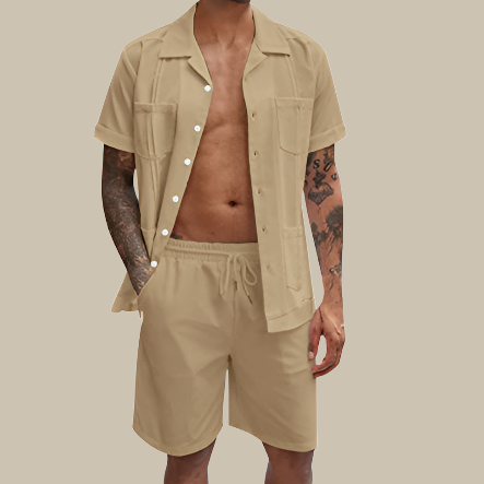 Men's Two-Piece Set with Modern Line