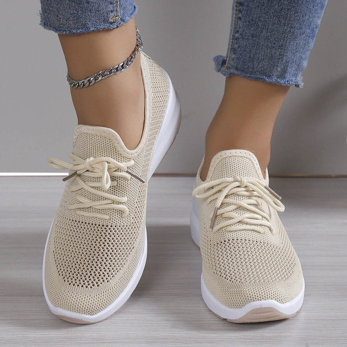 Damen Wildleder Plateau-Sneaker mit atmungsaktivem Schaft und innerem Keilabsatz