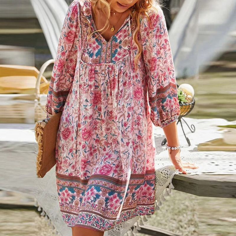 Damen Boho-Kleid mit Vintage-Charakter
