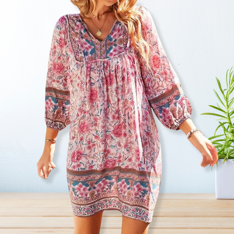 Damska Sukienka Boho o Vintage’owym Charakterze