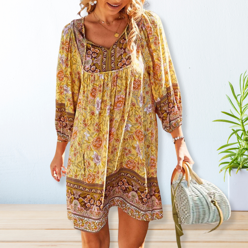 Damska Sukienka Boho o Vintage’owym Charakterze