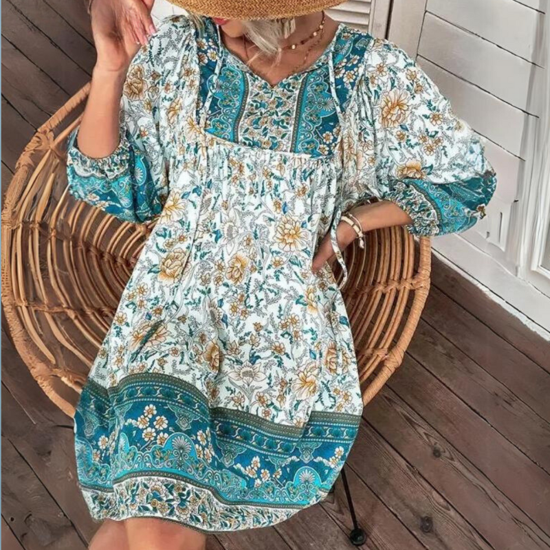 Damska Sukienka Boho o Vintage’owym Charakterze
