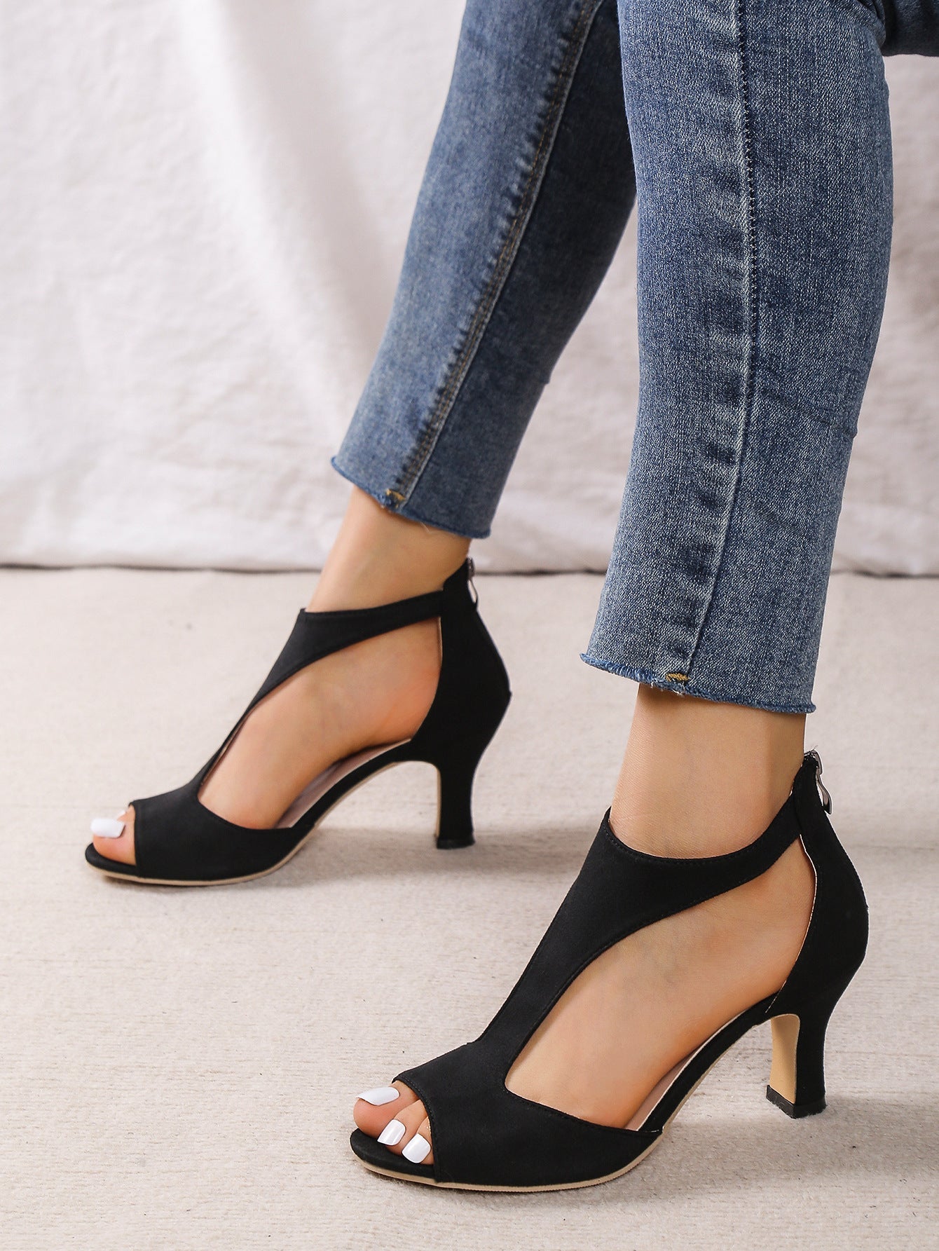 Damskie Buty na Obcasie Ortopedyczne z Komfortową Stabilną Konstrukcją